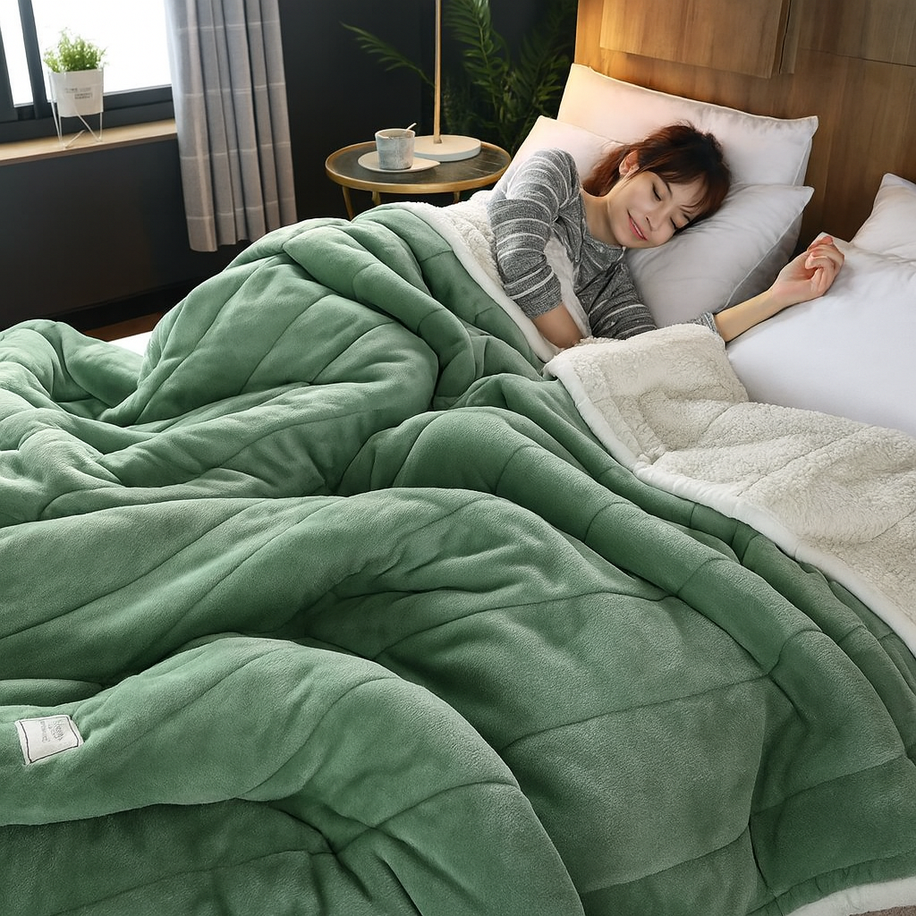 Koc Fleece Koralowy – Miękki Fleece, Ciepły Koc Domowy na Jesień i Zimę