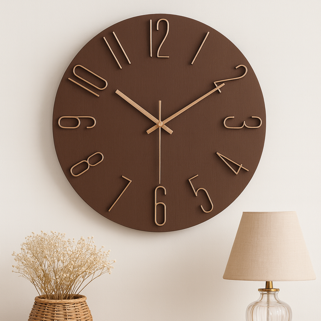 Nowoczesny Zegar Ścienny – Czarny Plastik, Minimalistyczny Design do Wnętrza