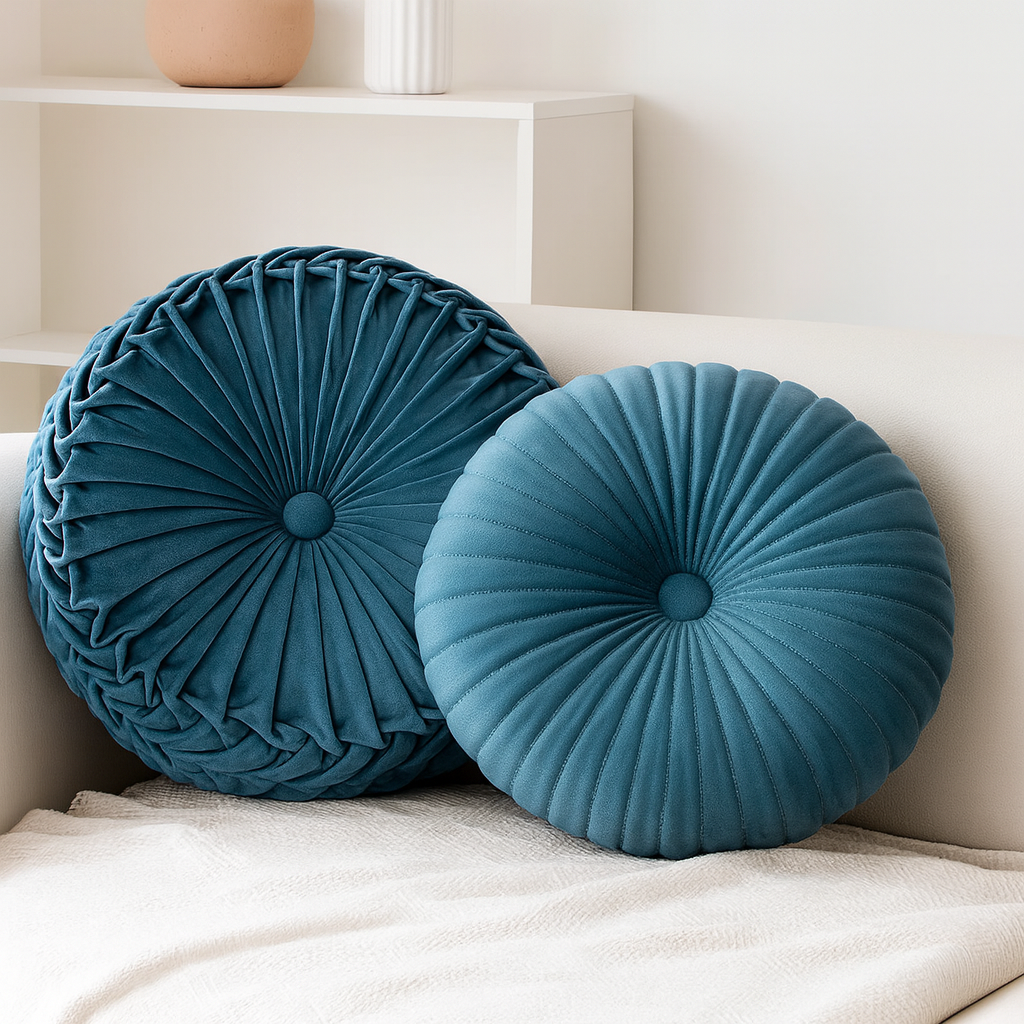 Puszysta Dekoracyjna Poduszka – Miękki Poliester w Kolorze Kremowym do Salonu lub Sypialni