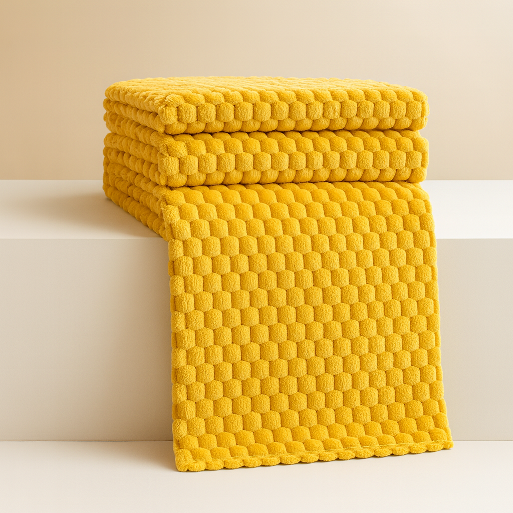 Fluwelowy Koc – Wzór w Kratkę, Ciepły i Przytulny do Sofy lub Łóżka, Odpowiedni dla Dorosłych i Dzieci