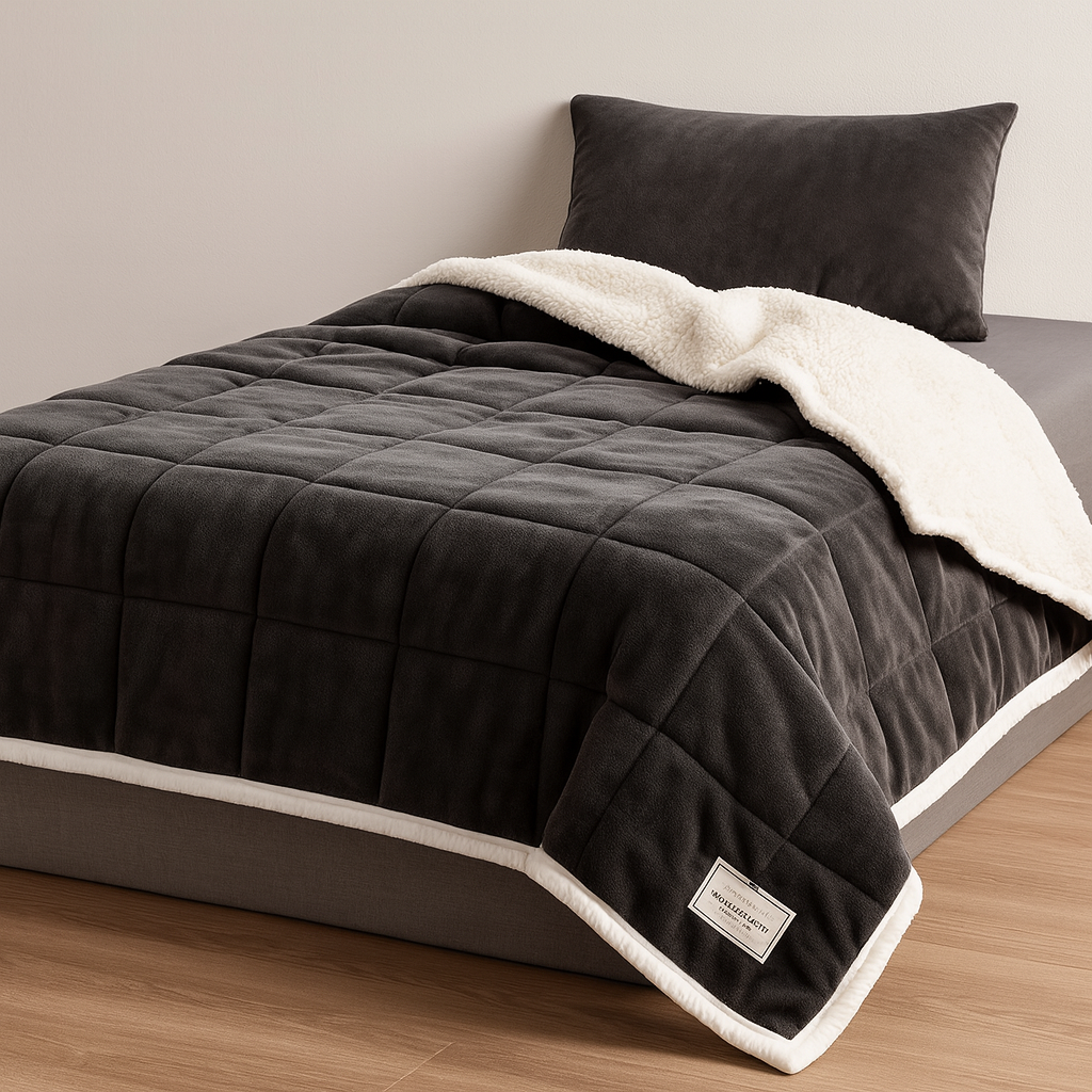 Koc Fleece Koralowy – Miękki Fleece, Ciepły Koc Domowy na Jesień i Zimę